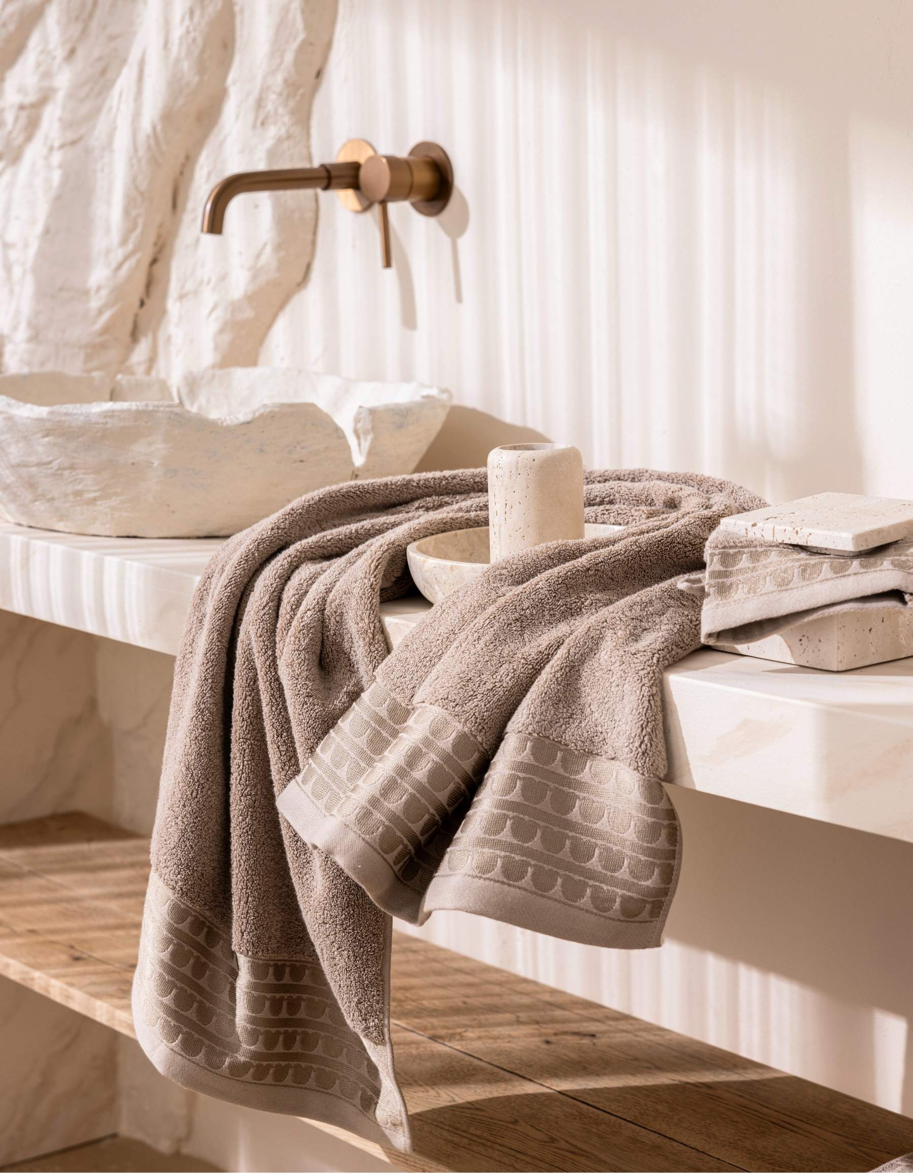 LE DRAP DE BAIN SIGNATURE | BEIGE TAUPE