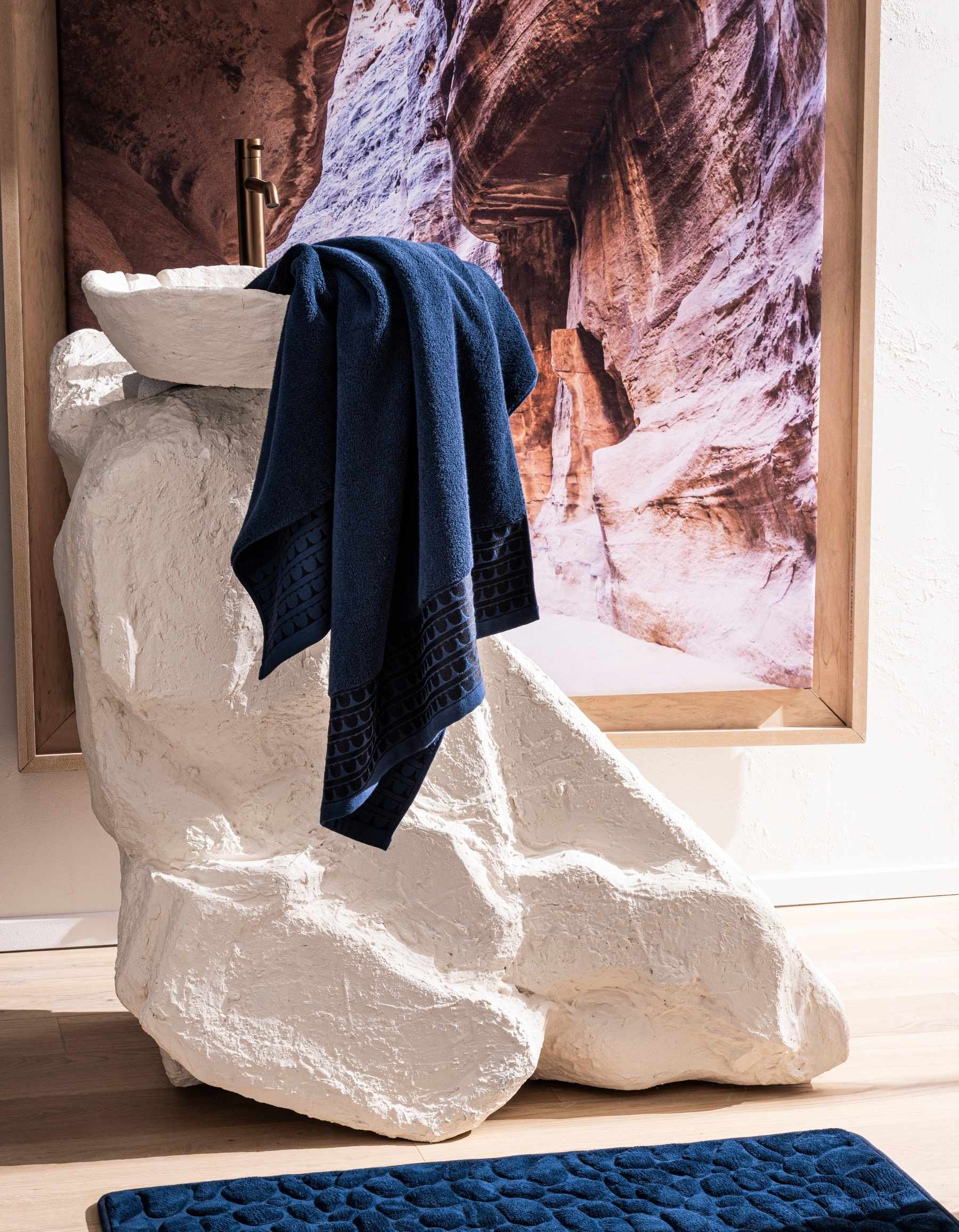 LE DRAP DE BAIN SIGNATURE | BLEU MARINE