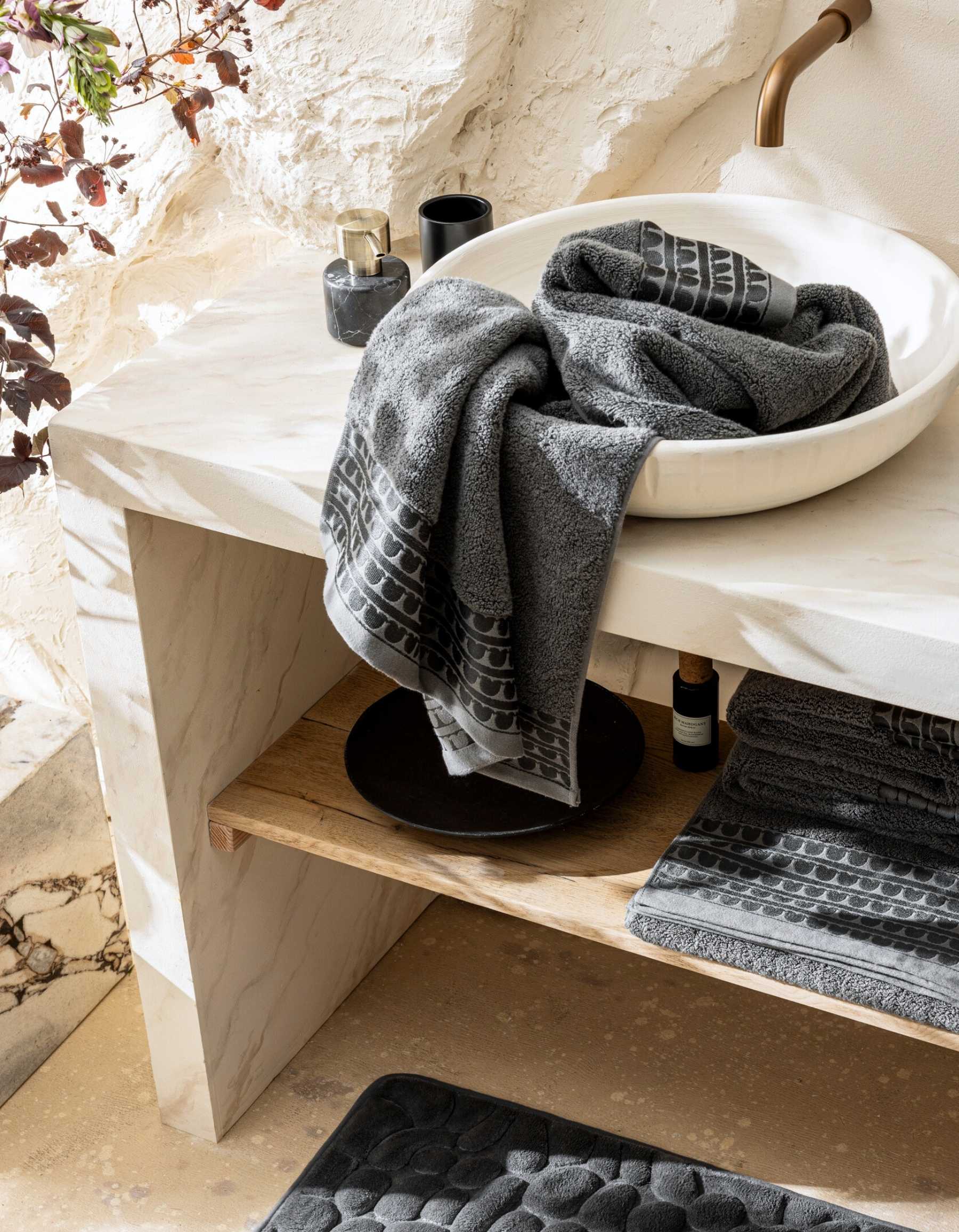 LE DRAP DE BAIN SIGNATURE | GRIS FONCÉ