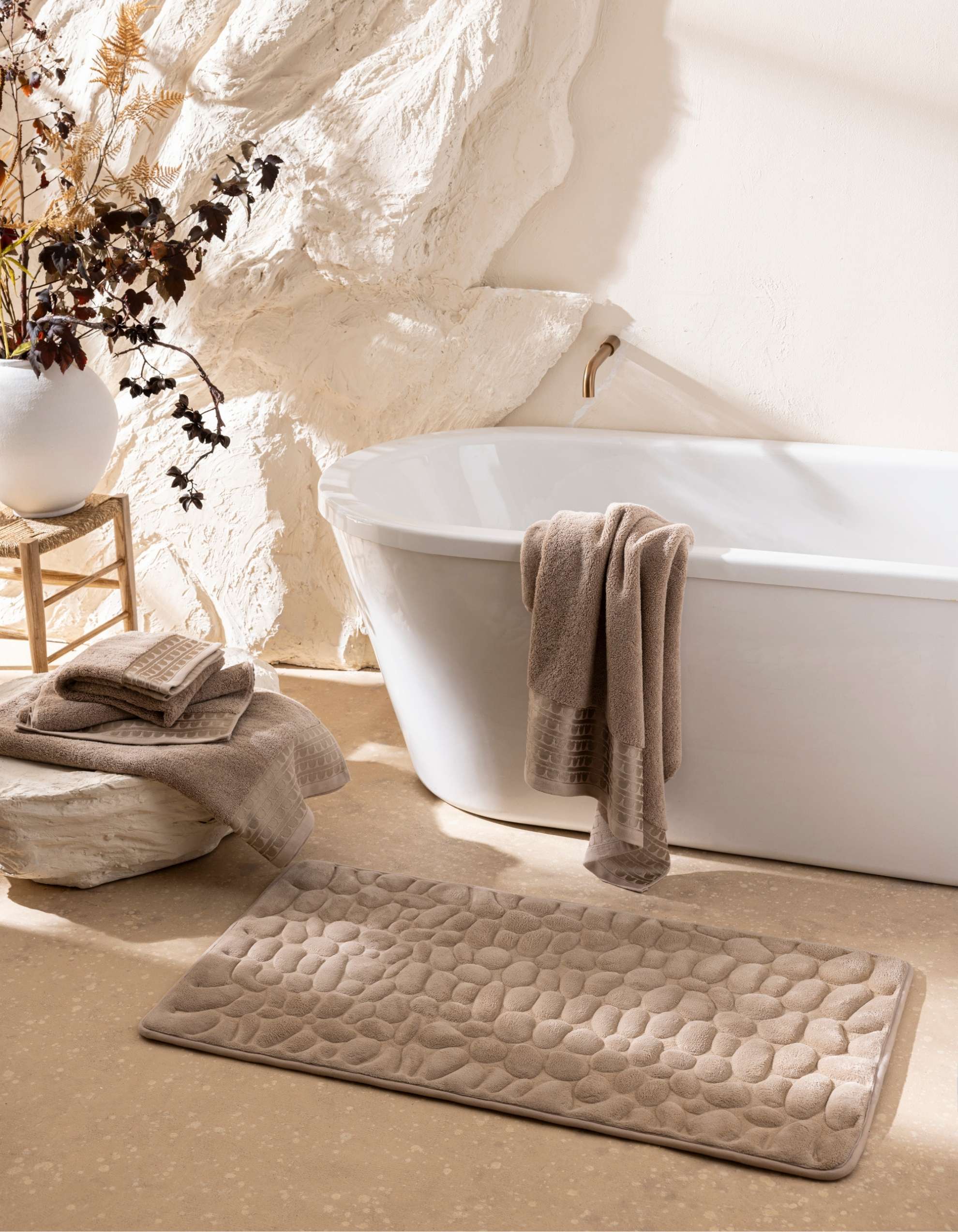 LE TAPIS DE BAIN GALET | BEIGE TAUPE