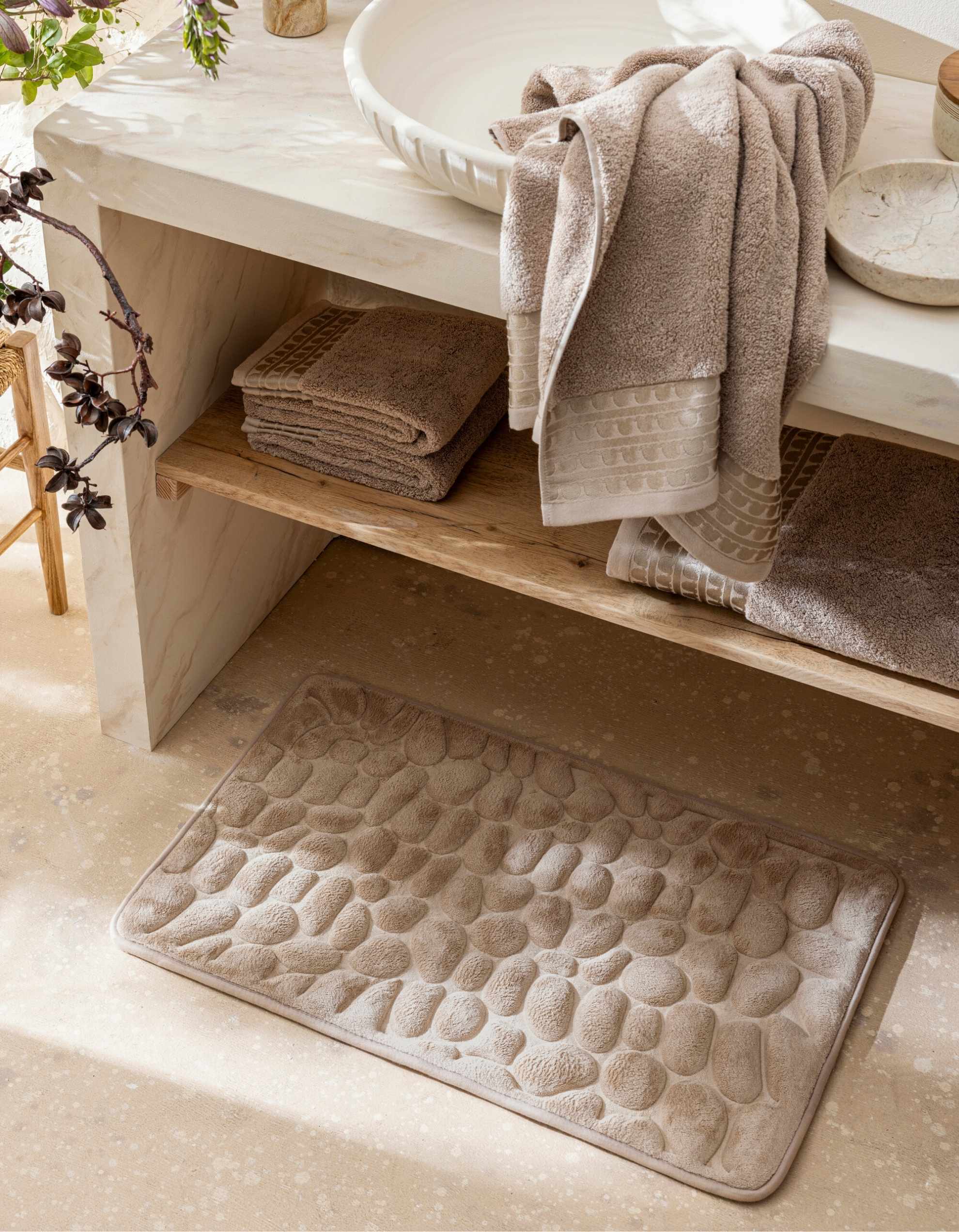 LE TAPIS DE BAIN GALET | BEIGE TAUPE