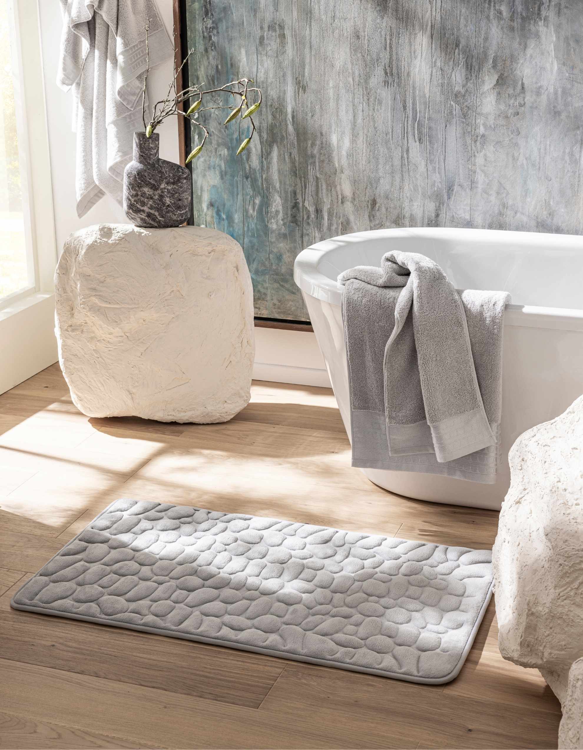 LE TAPIS DE BAIN GALET | GRIS CLAIR