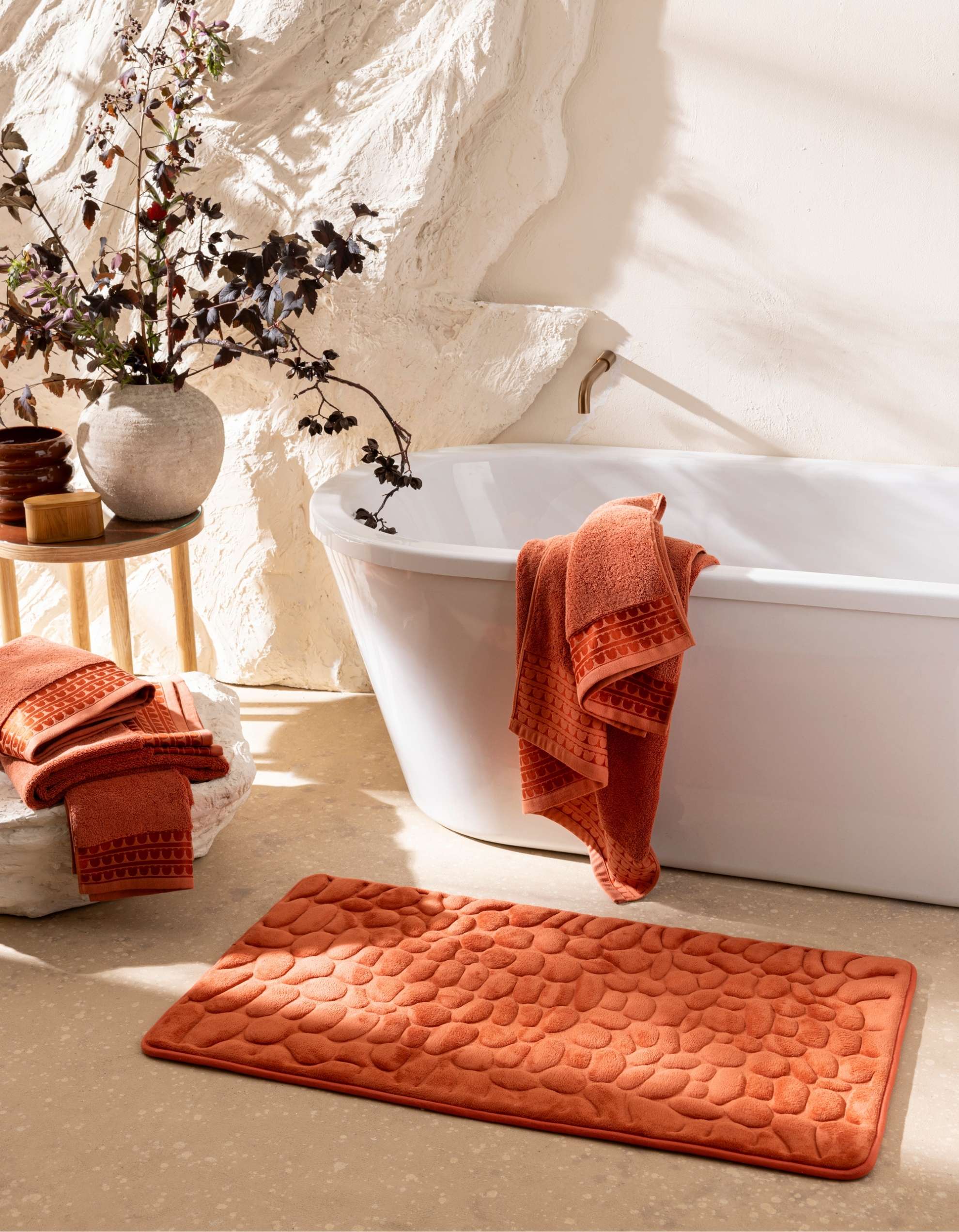 LE TAPIS DE BAIN GALET | TERRACOTTA