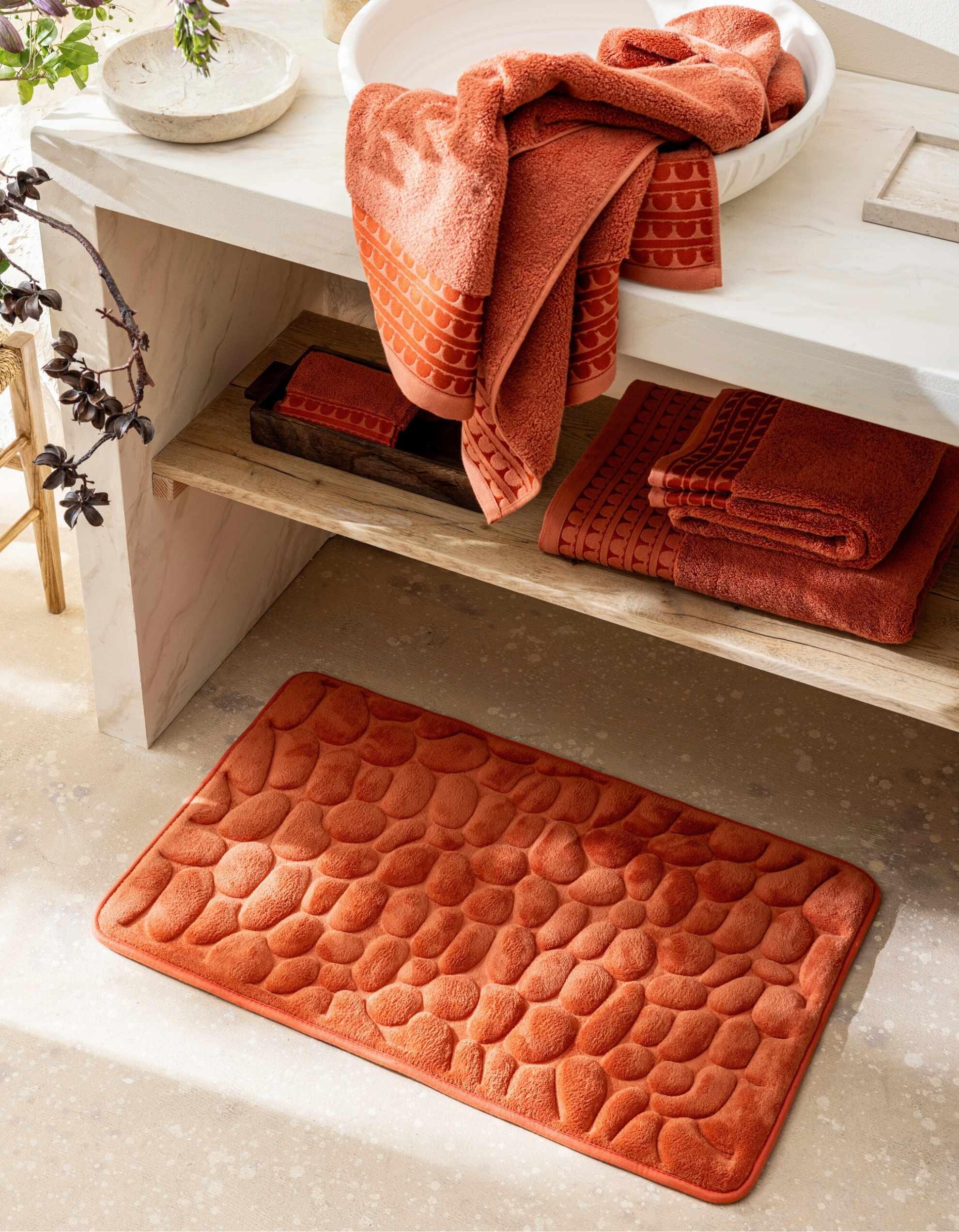 LE TAPIS DE BAIN GALET | TERRACOTTA