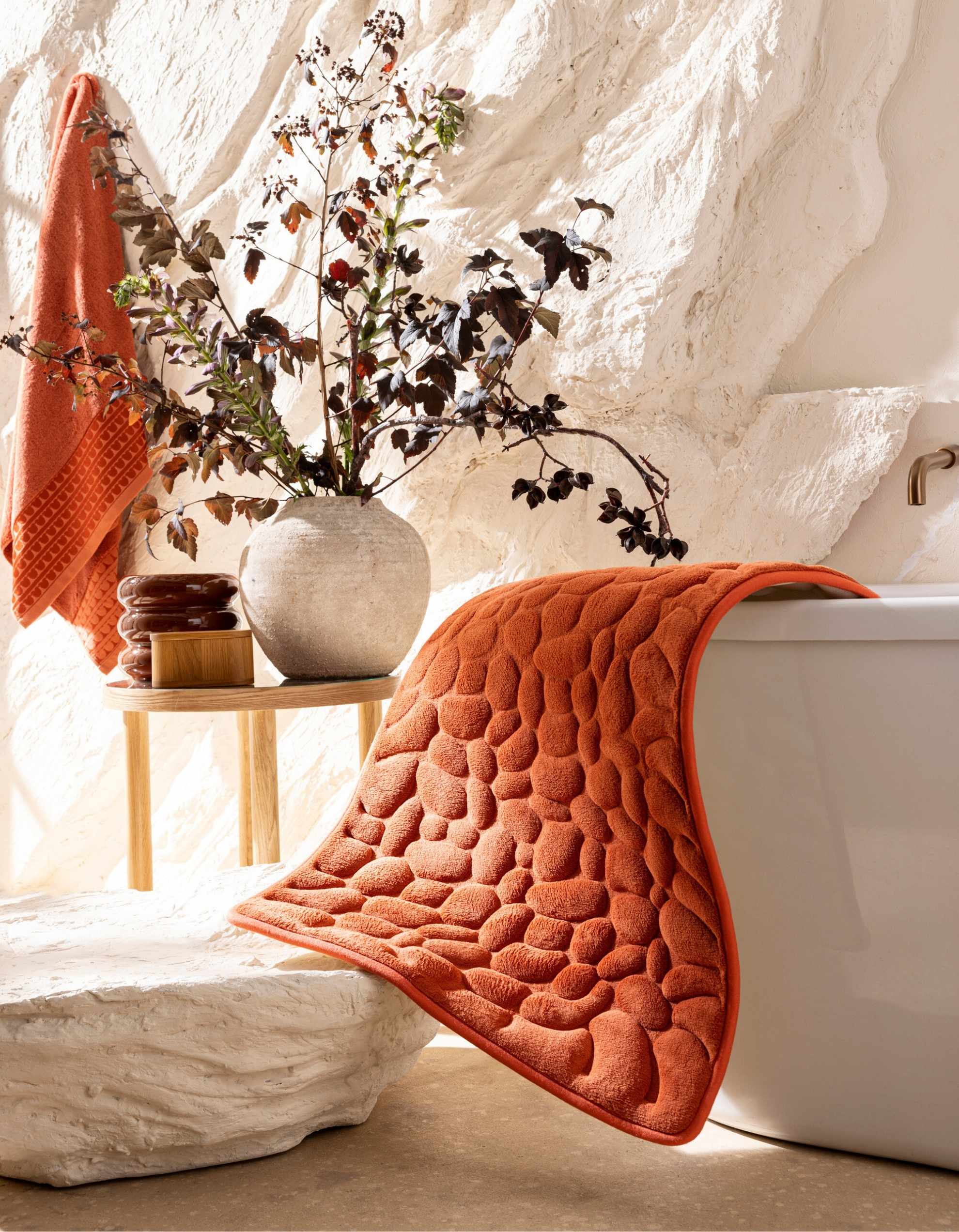 LE TAPIS DE BAIN GALET | TERRACOTTA